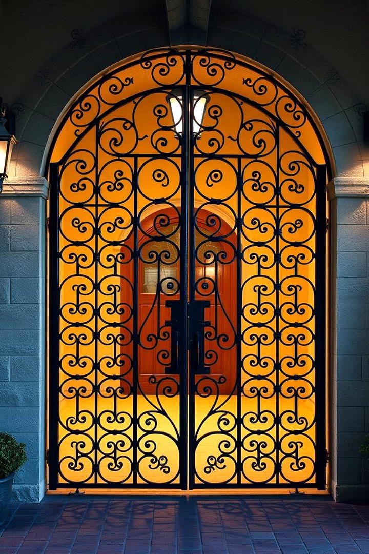 Traditional Wrought Iron Gate - 30 Front Gate Ideas