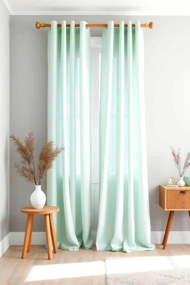 Tranquil Mint Freshness - 30 What Color Curtains Go With Gray Walls