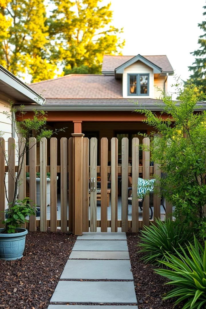 Tranquil Patio Privacy Screen - 30 Split Rail Fence Ideas