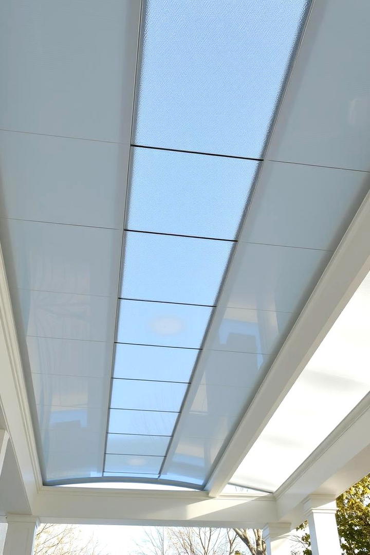 Translucent Ceiling Panels - 30 Porch Ceiling Ideas