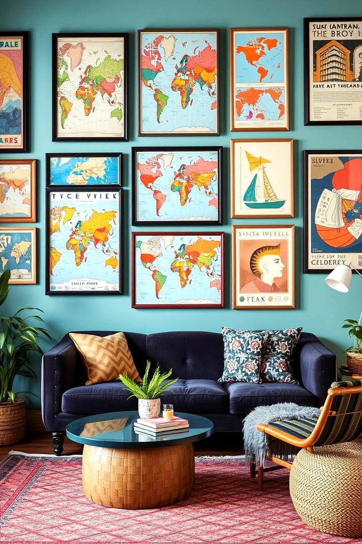 Travel Inspired Wall Art - 30 Boho Decor Ideas