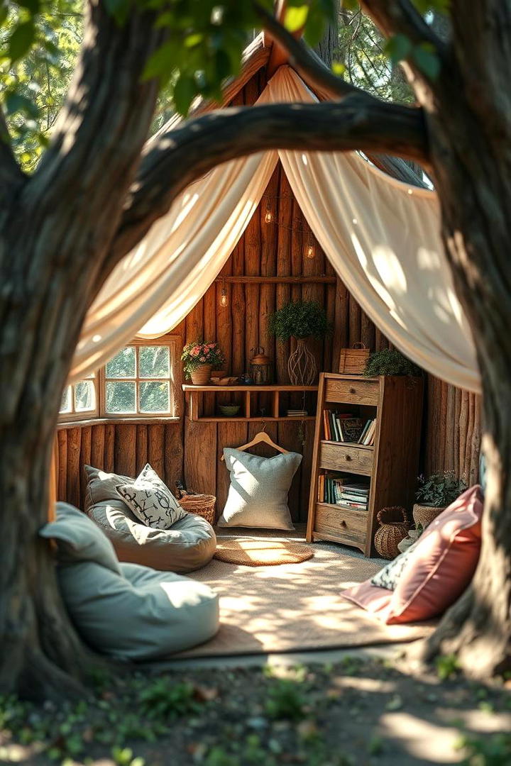 Treehouse Reading Retreat - 30 kids reading nook ideas