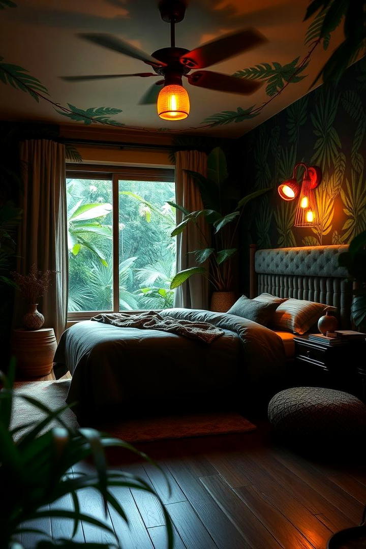 Tropical Accent Lighting - 30 Jungle-themed Bedroom Ideas