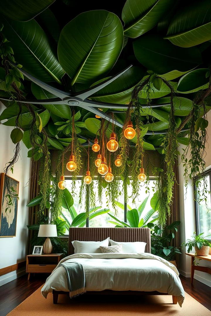 Tropical Ceiling Installations - 30 Jungle-themed Bedroom Ideas