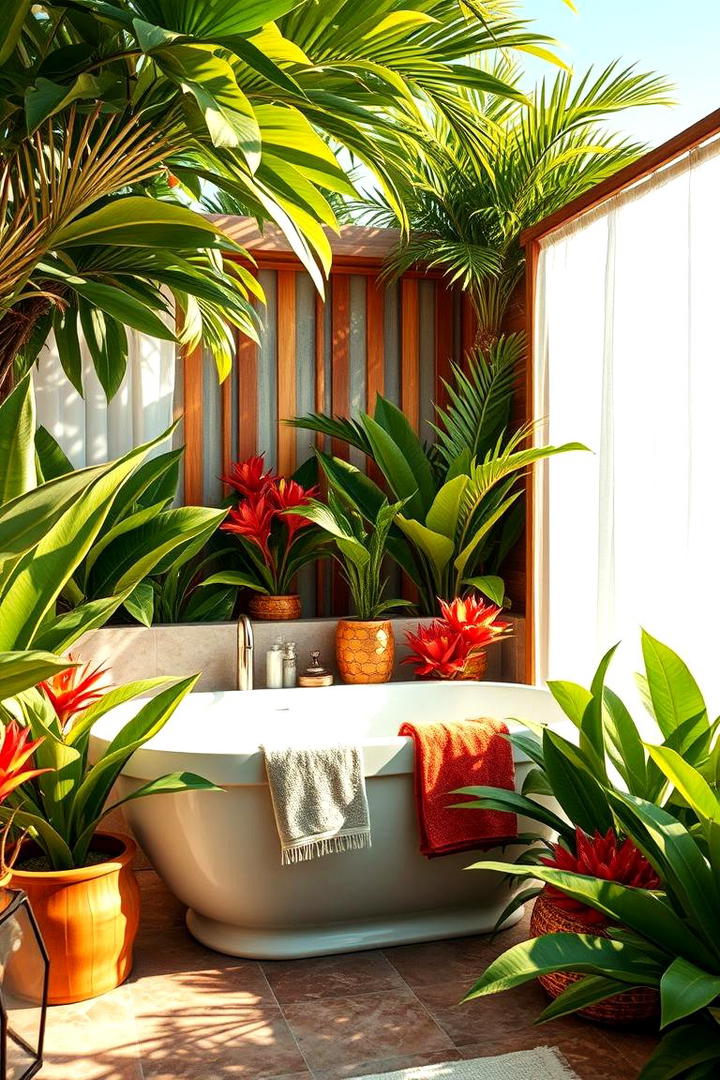 Tropical Paradise Bath - 30 Outdoor Bathroom Ideas