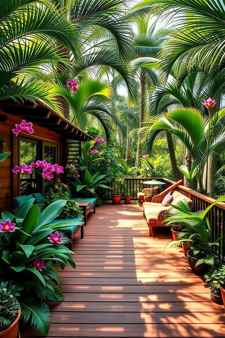 Tropical Rainforest Deck - 30 Deck Decorating Ideas With Plants