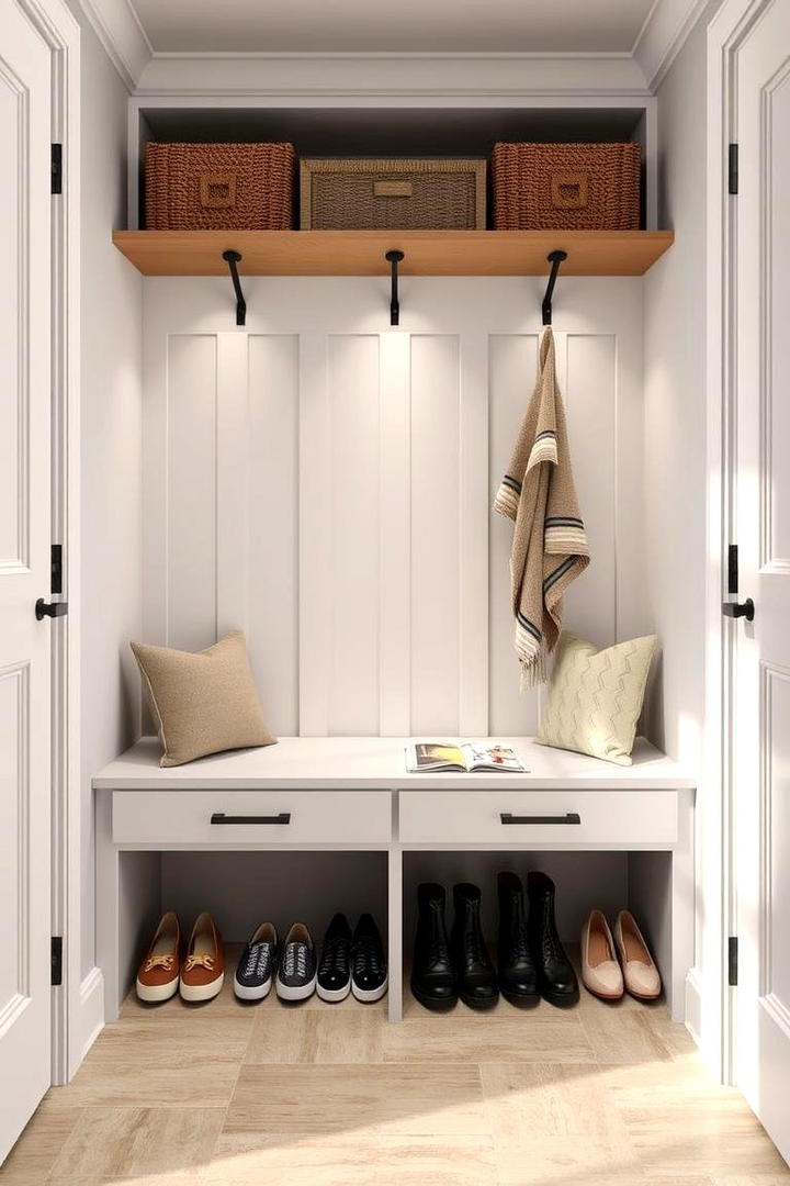 Under Bench Drawer Solutions - 30 Mudroom Storage Ideas