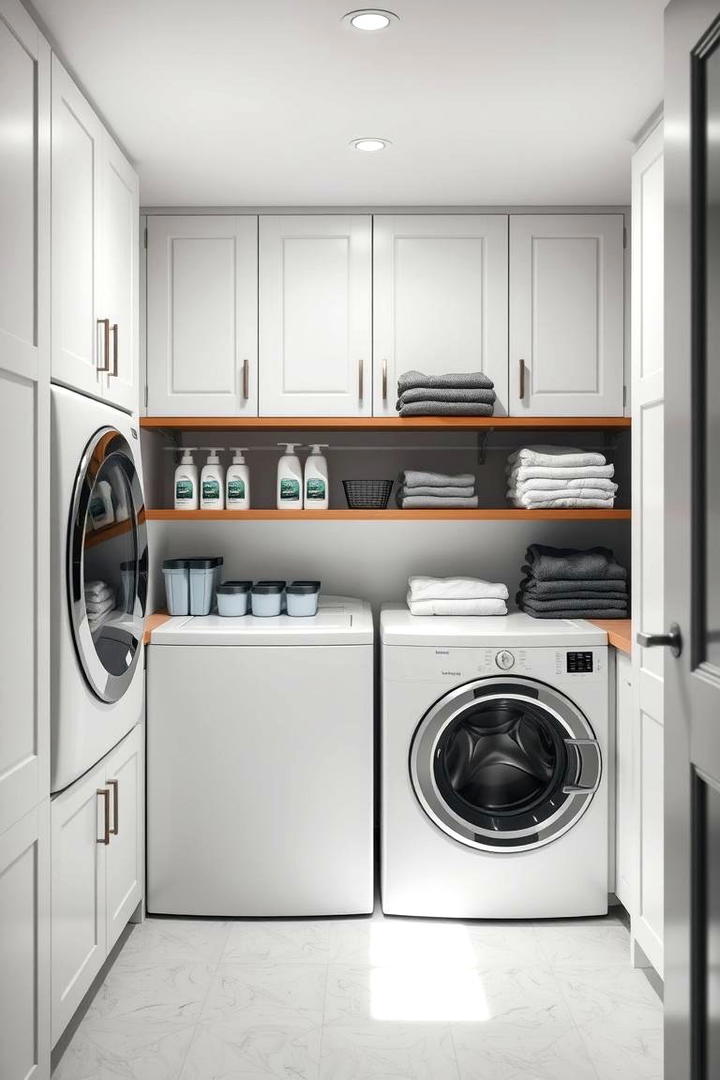 Understated Efficiency with Custom Cabinets - 30 basement laundry room ideas