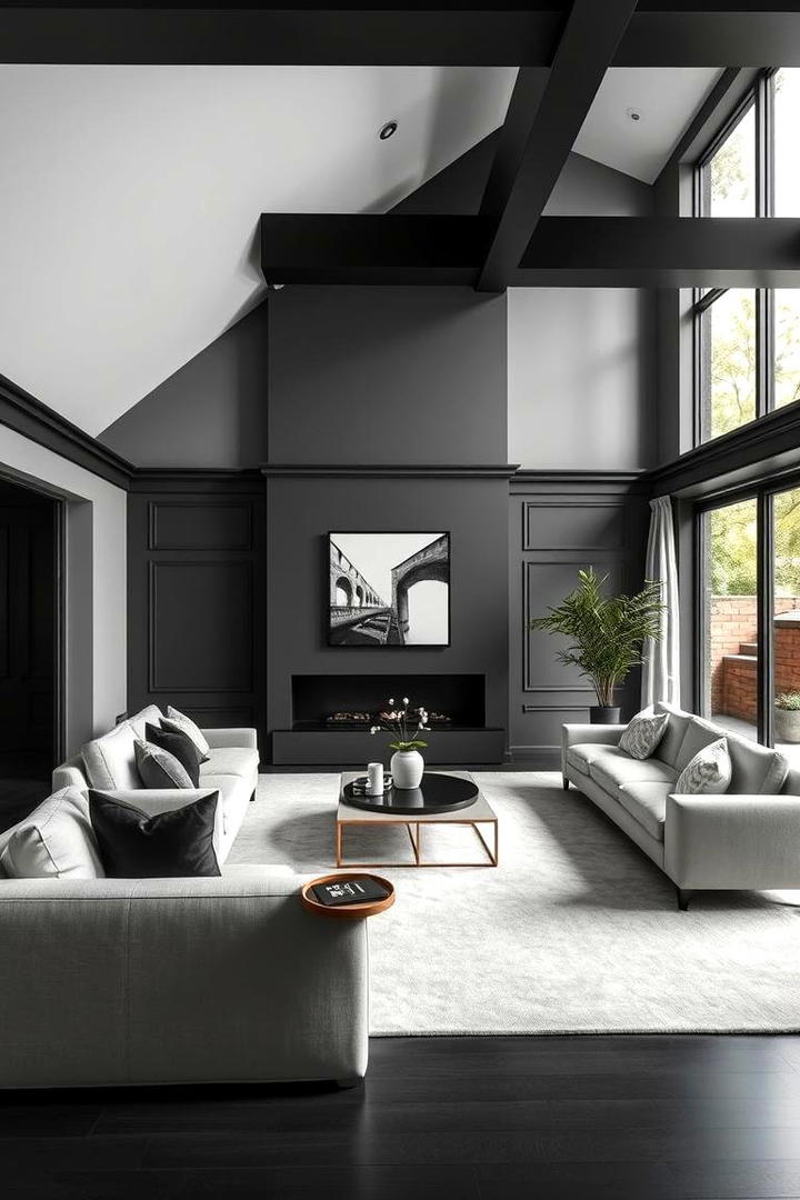 Understated Luxury - 30 living room grey walls black trim