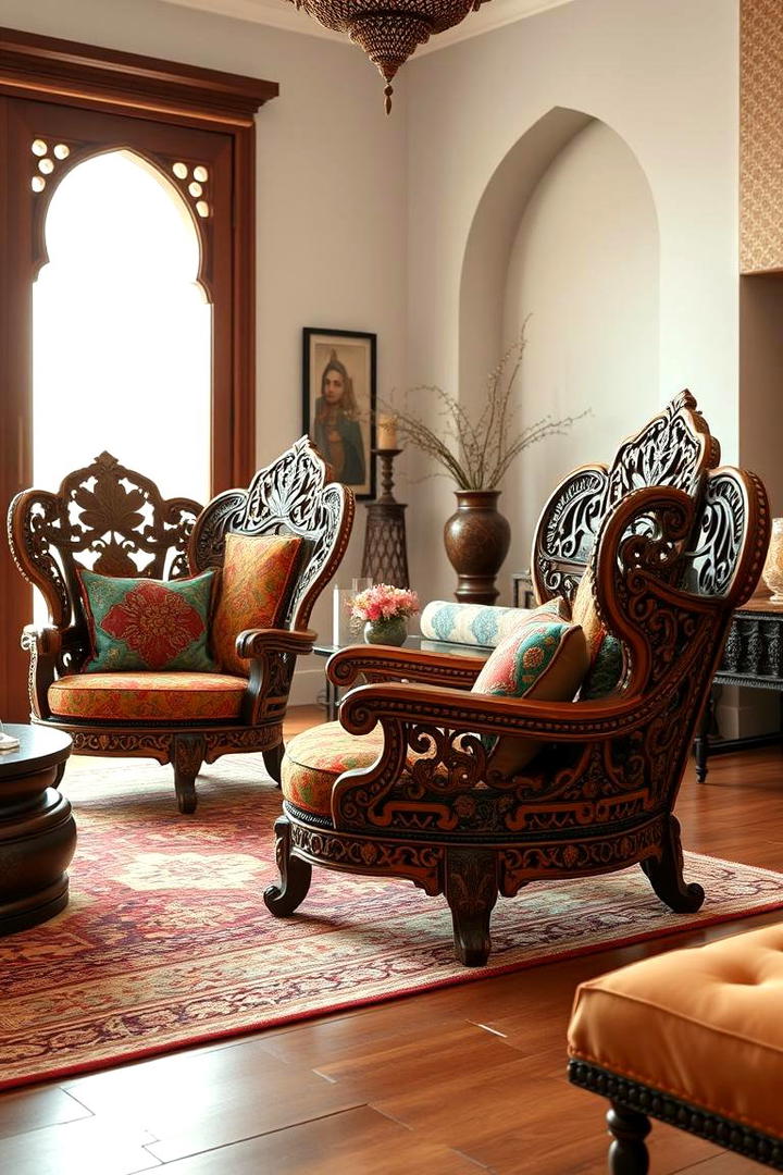 Unique Accent Chairs - 30 Moroccan Living Room Ideas