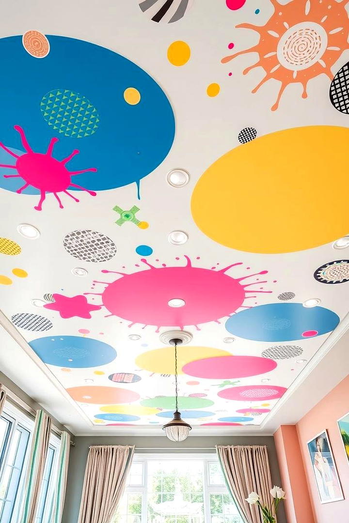 Unique Patterned Pop Design - 30 Pop Ceiling Design Ideas