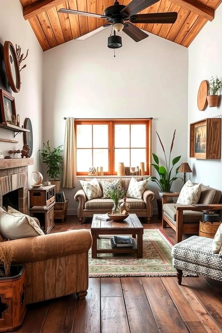 Upcycled Rustic Decor Pieces - 30 Small Rustic Living Room Ideas