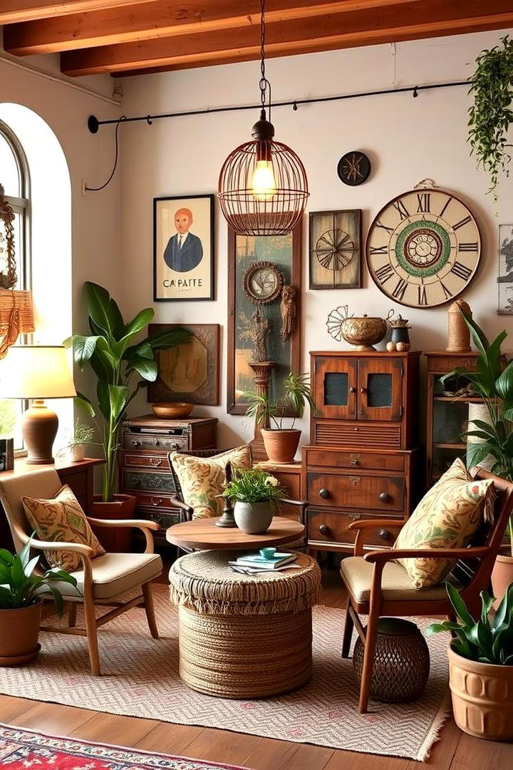 Upcycled Vintage Pieces - 30 Boho Decor Ideas