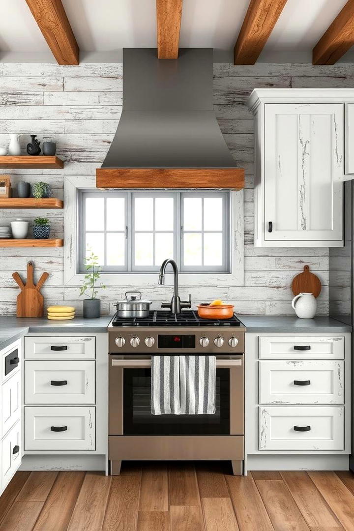 Urban Farmhouse Vibe - 30 Grey and White Kitchen Designs