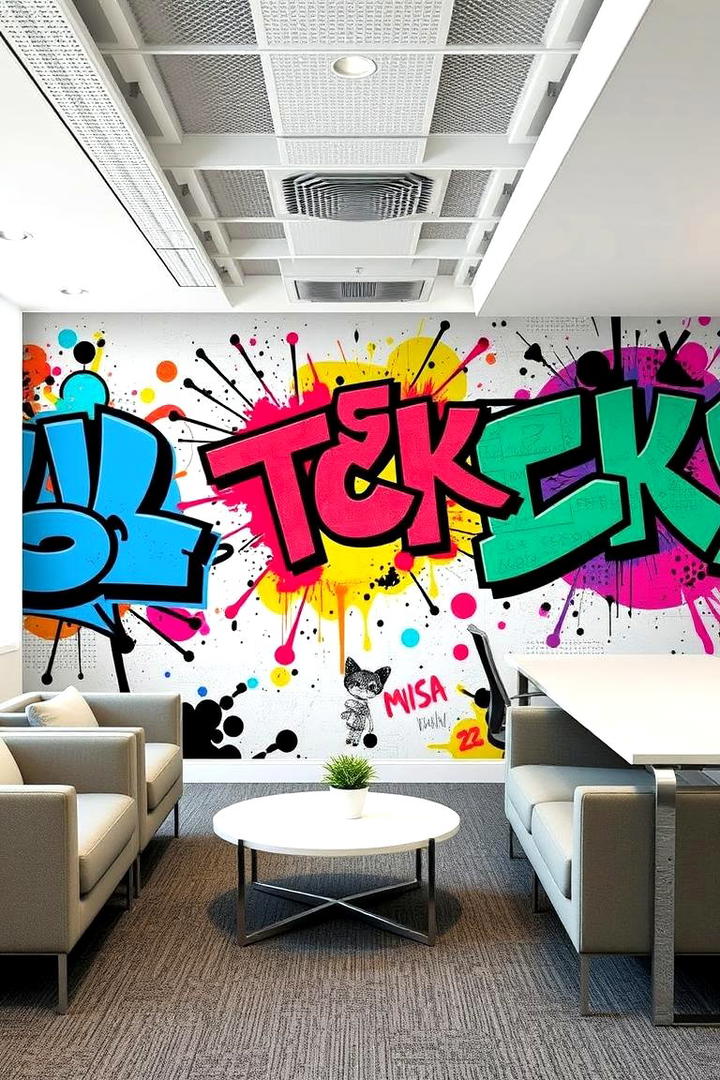 Urban Graffiti Edge - 30 Office Wallpaper Ideas