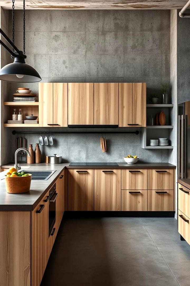 Urban Industrial Accents - 30 Kitchens With Light Wood Cabinets