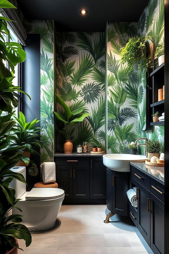 Urban Jungle Theme - 30 bathroom with black cabinets ideas