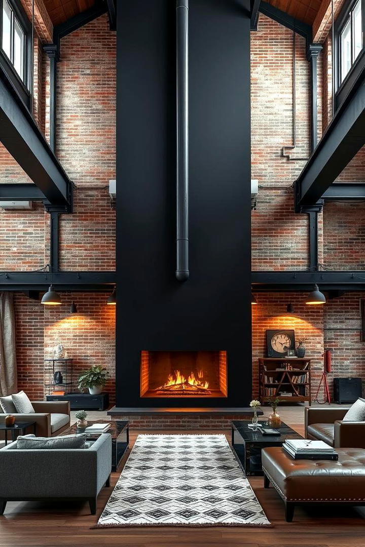 Urban Loft Inspiration - 30 Black Fireplace Ideas