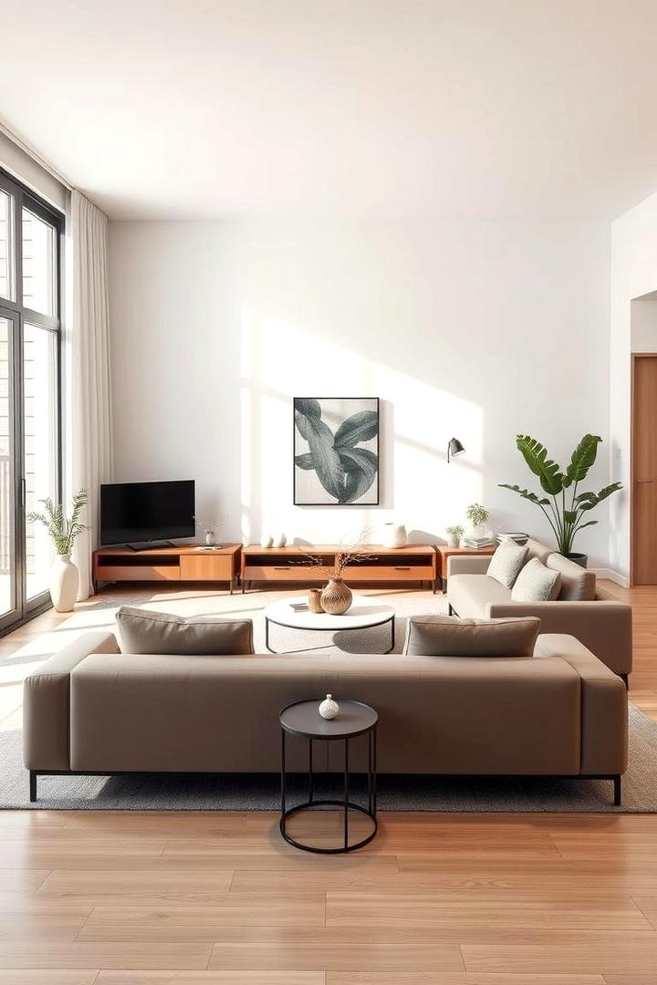 Urban Minimalist Approach - 30 Awkward Living Room Layout Ideas