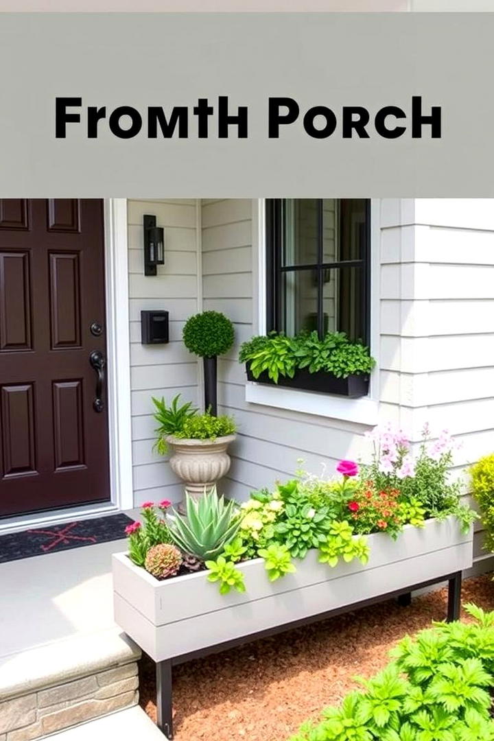 Urban Planter Boxes - 30 Small Front Porch Ideas