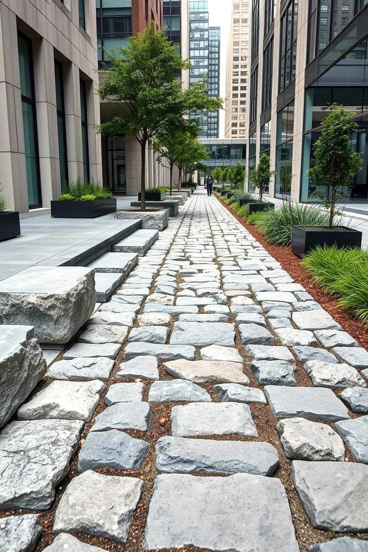 Urban Rock Walkway - 30 Rock Walkway Ideas