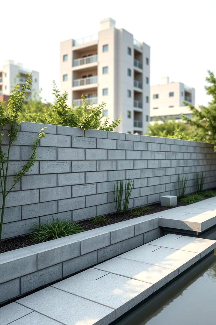 Urban Zen Retreat - 30 Cinder Block Fence Ideas