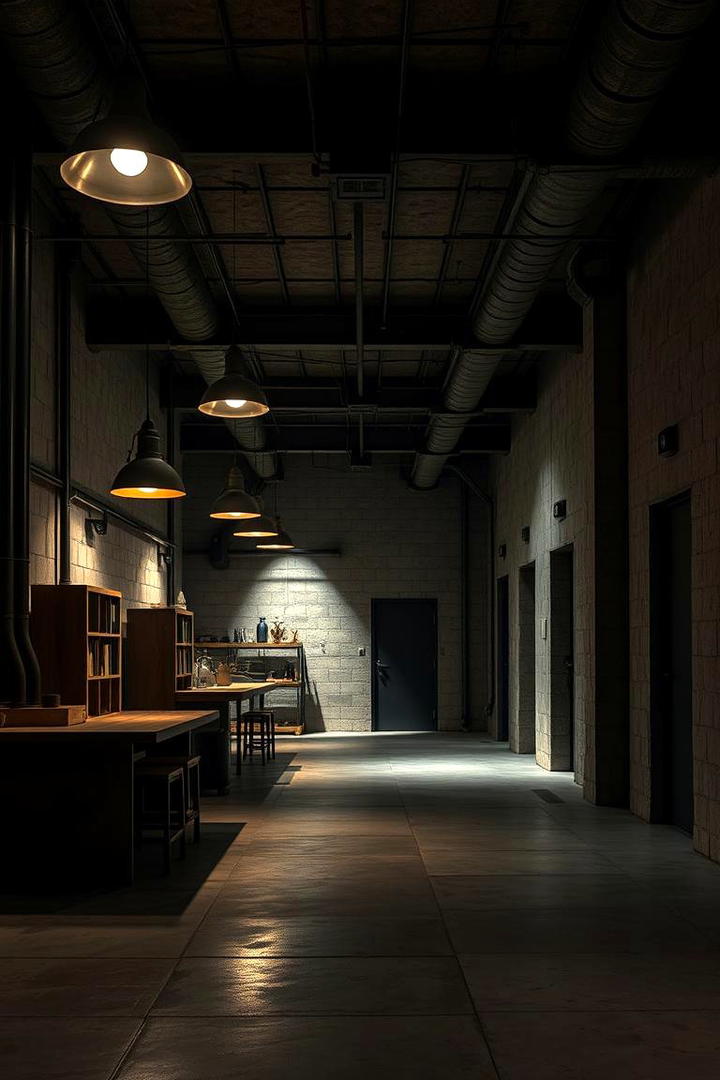 Utilitarian Lighting - 30 Brutalist Interior Design Ideas