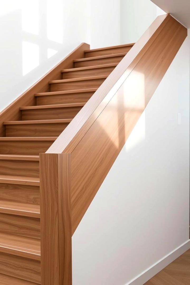 Veneer Wood Railing - 30 Wood Stair Railing Ideas