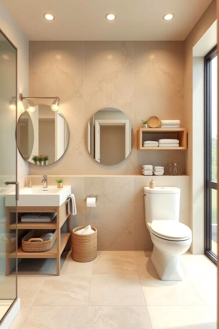 Versatile Design Flexibility - 30 Beige Bathroom Ideas