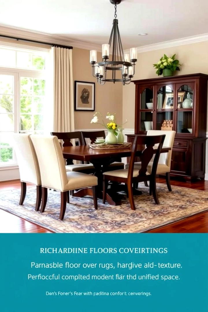 Versatile Floor Coverings - 30 Transitional Dining Room Ideas