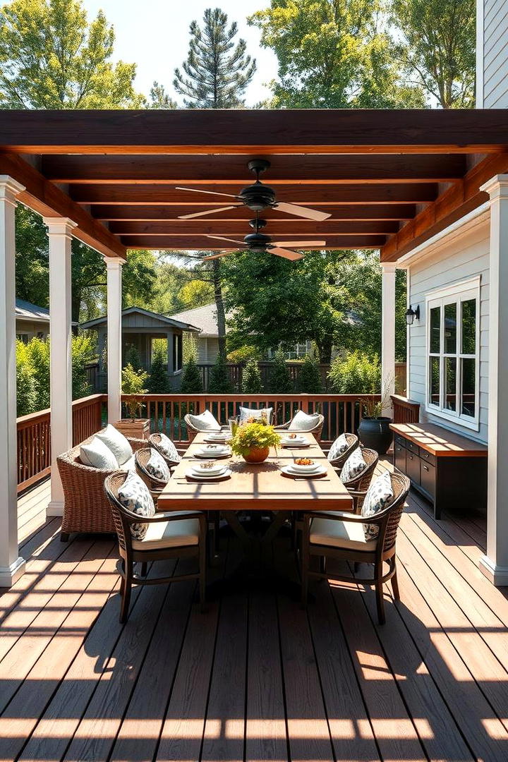 Versatile Outdoor Dining Setup - 30 Backyard Deck Ideas on a Budget