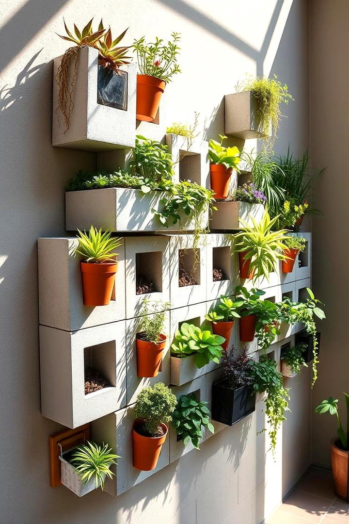 Vertical Cinder Block Garden - 30 Cinder Block Garden Ideas