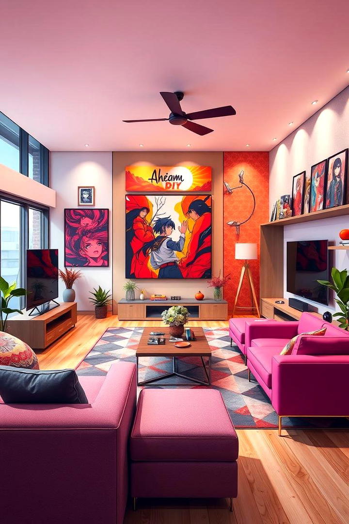 Vibrant Anime Living Space - 30 Anime Room Ideas