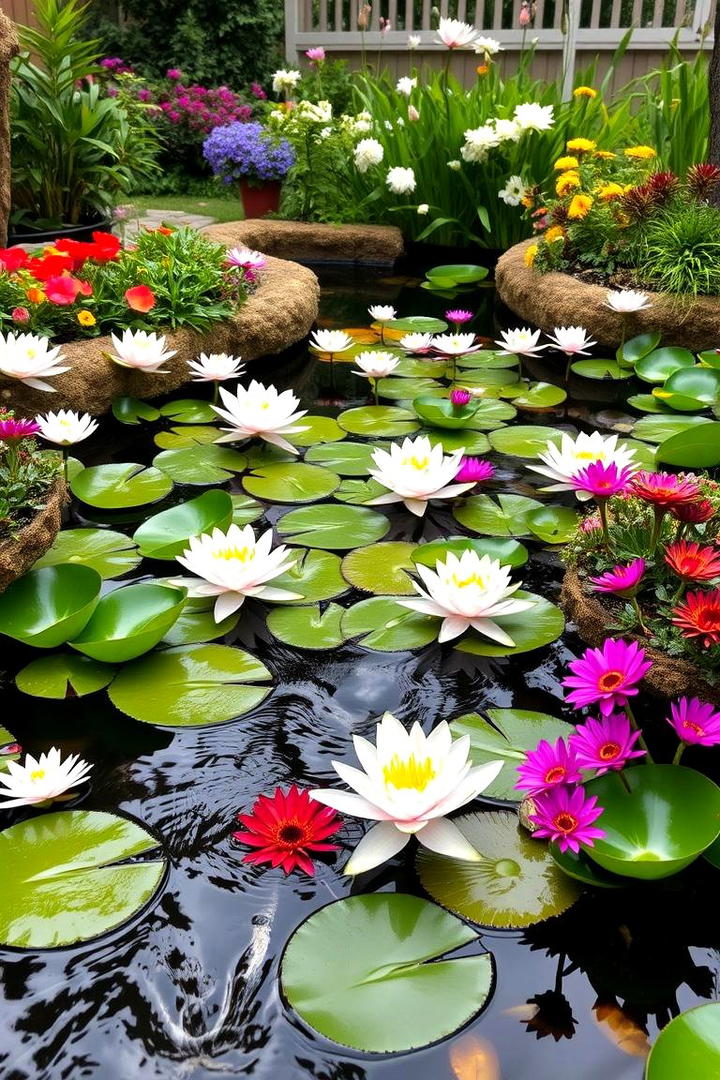 Vibrant Aquatic Garden - 30 Backyard Pond Ideas