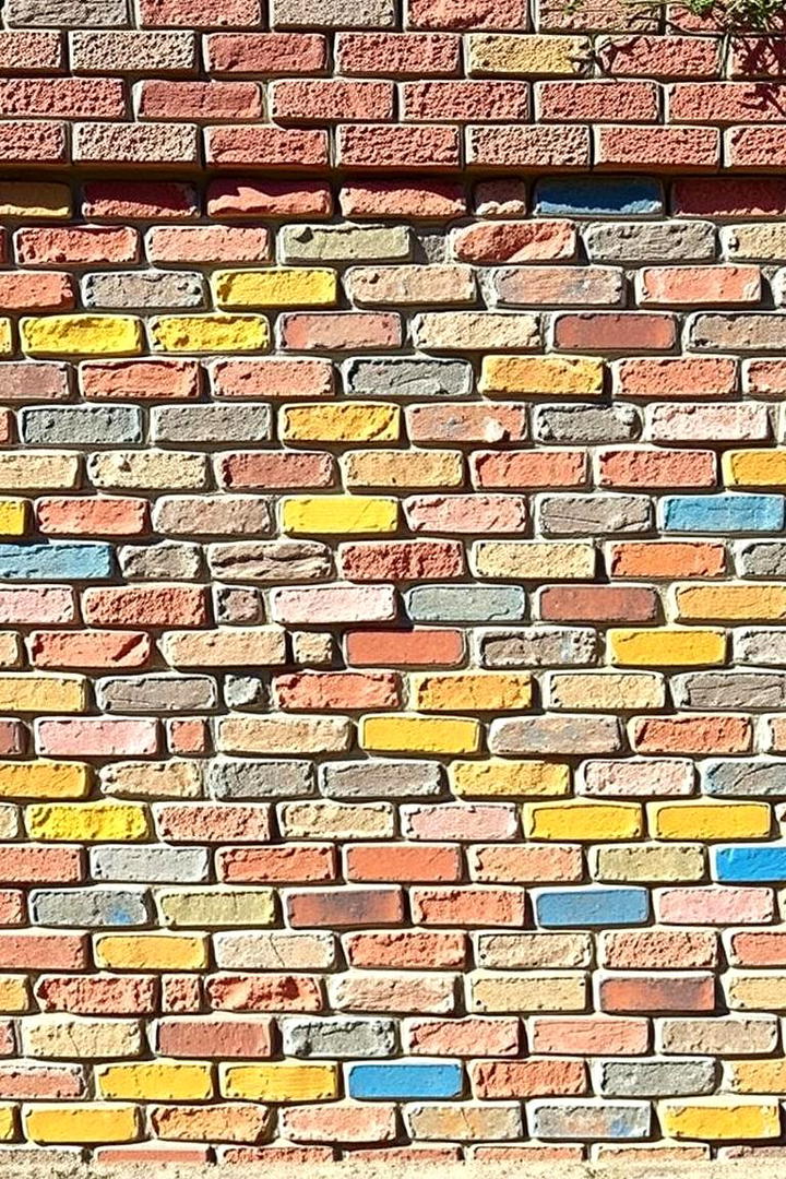 Vibrant Brick Backdrop - 30 Brick Fence Ideas