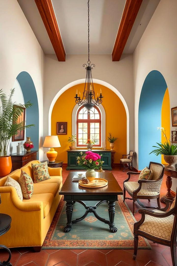 Vibrant Color Contrasts - 30 Tuscan Interior Design Ideas