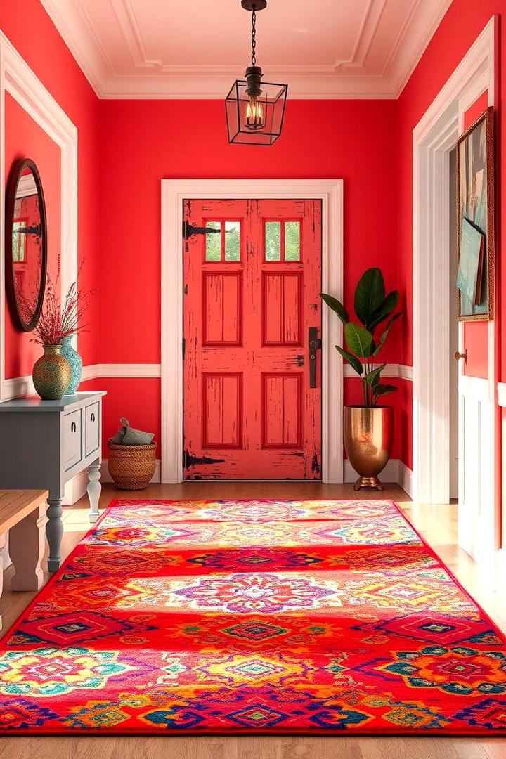 Vibrant Color Pop - 30 Entryway Rug Ideas