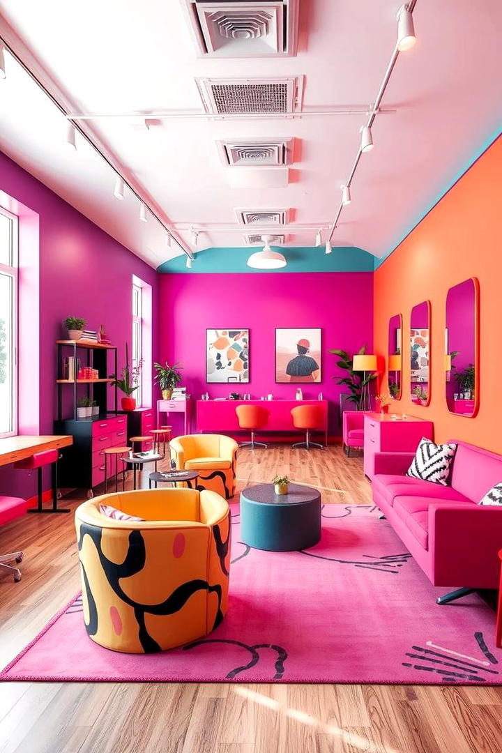 Vibrant Color Salon - 30 Salon Interior Design Ideas