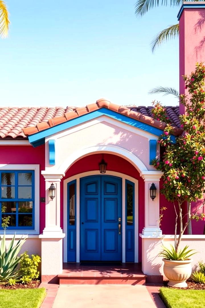 Vibrant Exterior Paint - 30 spanish bungalow exterior ideas