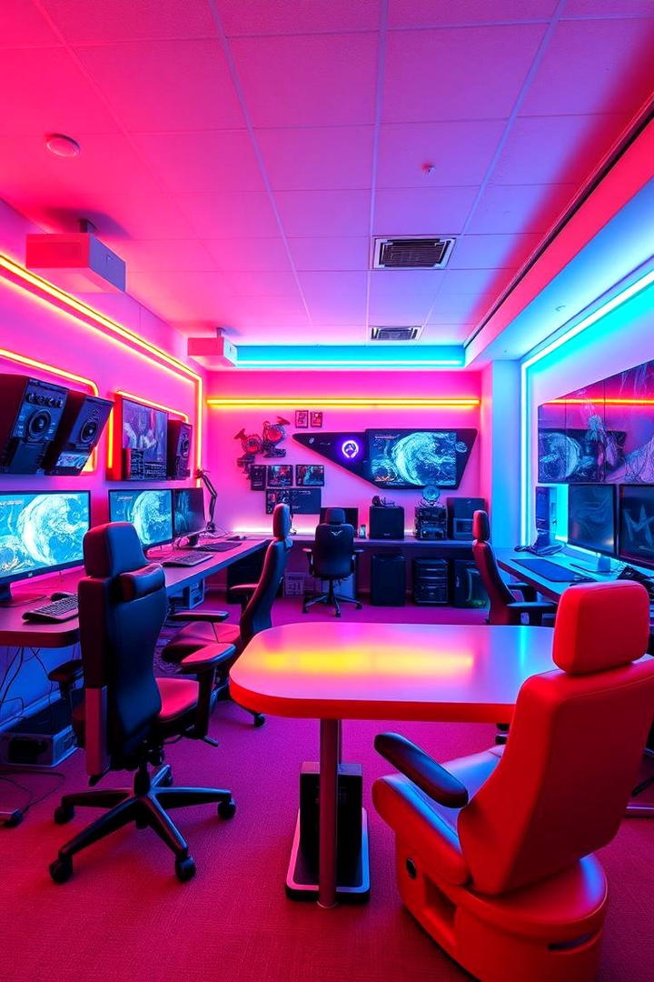 Vibrant Gaming Den - 30 2000s Room Ideas