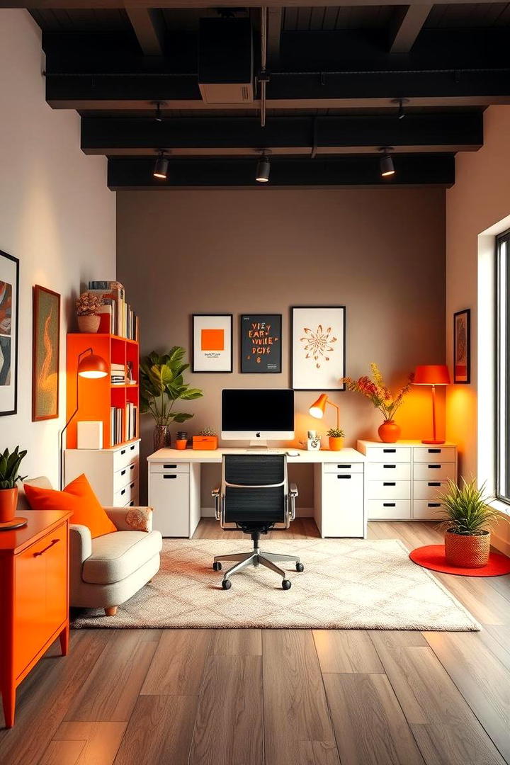 Vibrant Orange Zest - 30 Home Office Paint Colors