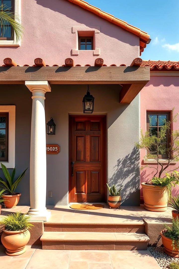 Vibrant Painted Walls - 30 spanish style front porch ideas