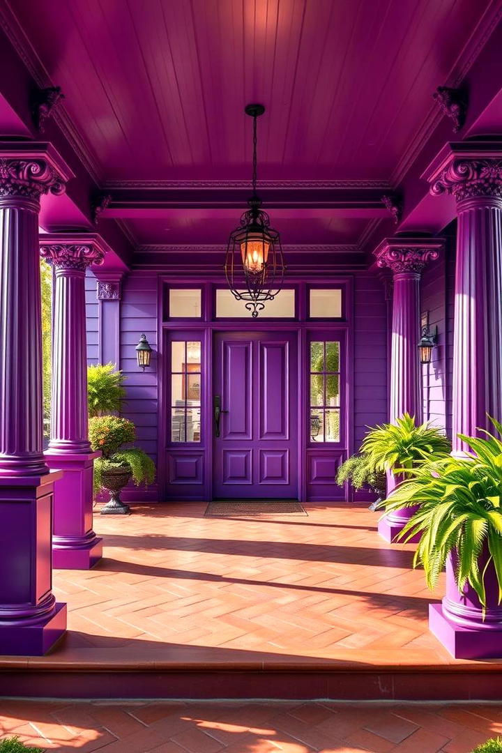 Vibrant Purple for a Regal Look - 30 Porch Paint Colors