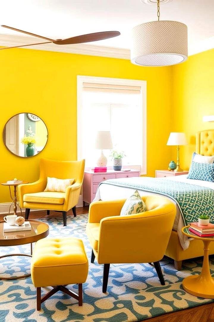 Vibrant Yellow Furniture - 30 Yellow Bedroom Ideas