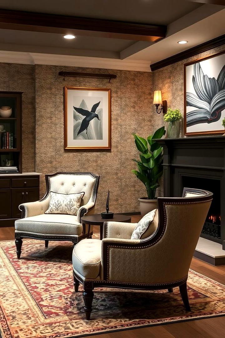 Vintage Accent Chairs - 30 Basement Furniture Ideas