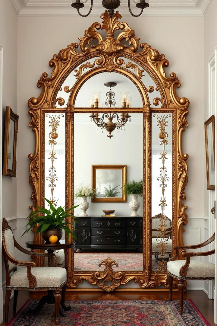 Vintage Baroque Mirror - 30 Entryway Mirror Ideas