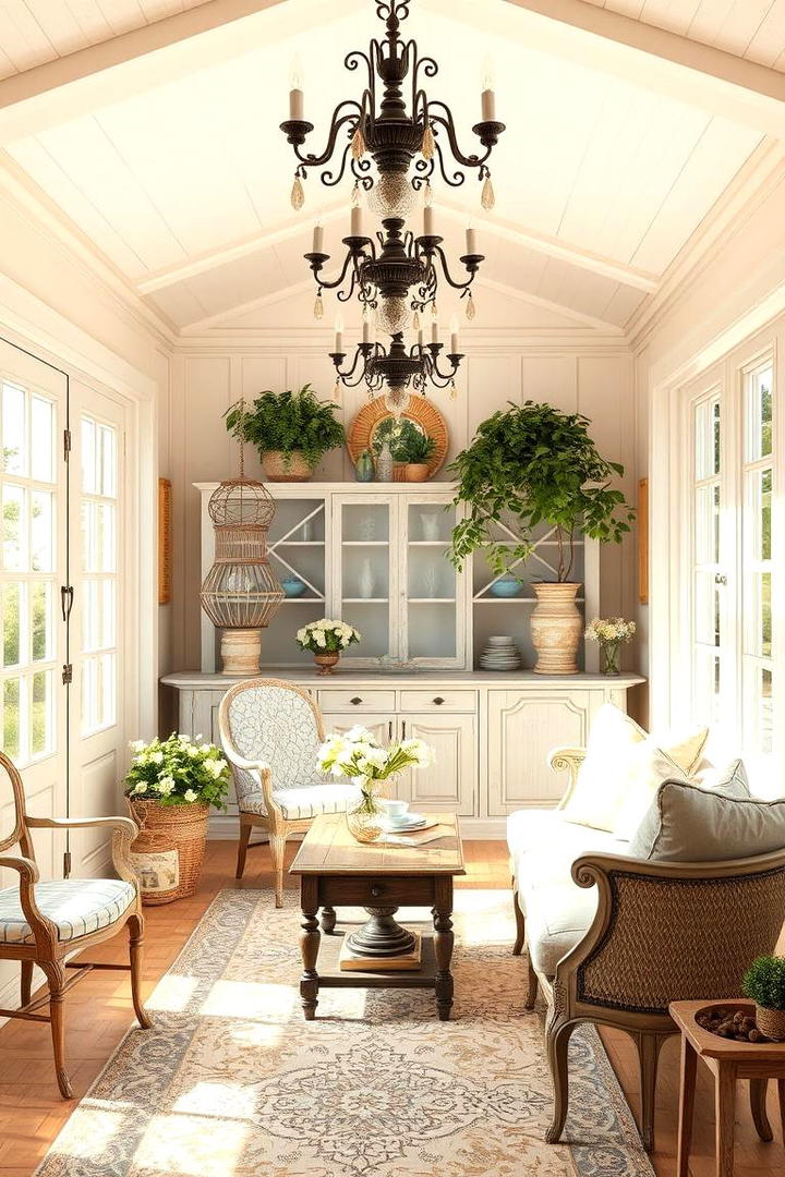 Vintage Charm Sunroom - 30 Farmhouse Sunroom Ideas