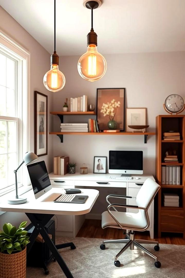 Vintage Edison Bulbs - 30 Home Office Lighting Ideas