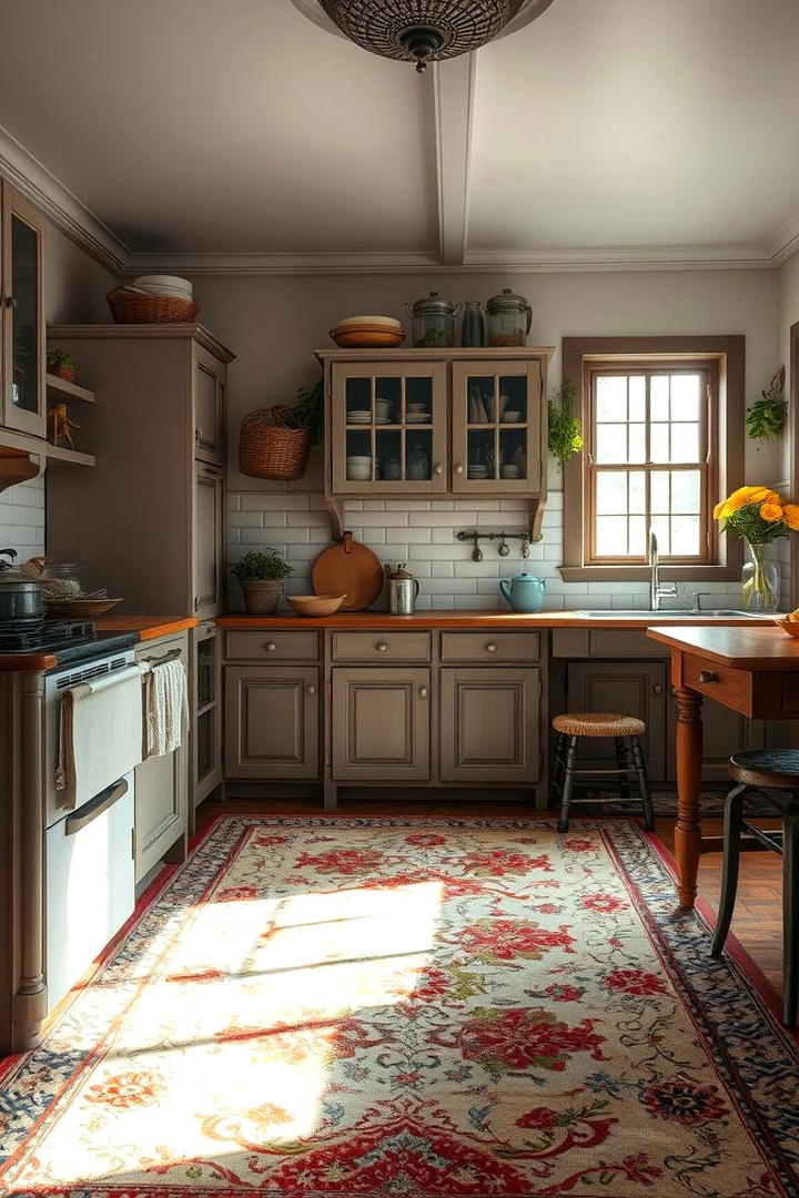 Vintage Floral Rug - 30 Kitchen Rug Ideas