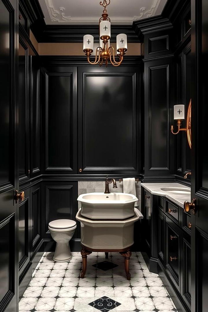 Vintage Glamour - 30 bathroom with black cabinets ideas